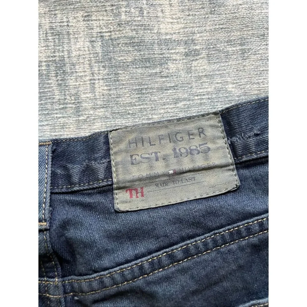Tommy Hilfiger Dark Blue Wash 100% Cotton Boot Cut Jeans 31 x 34